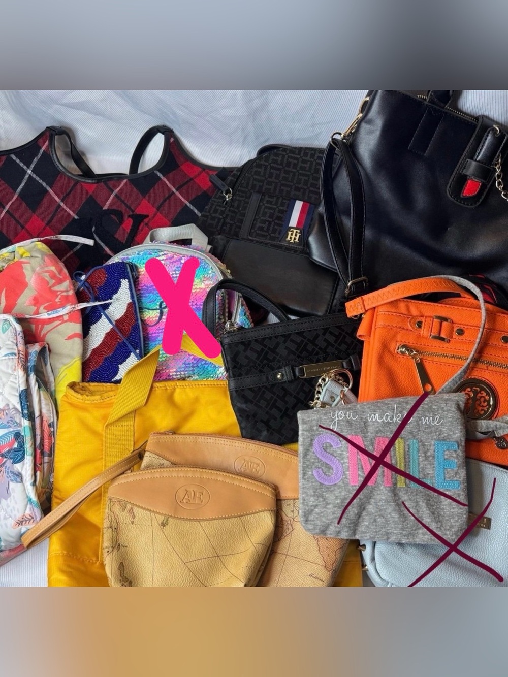 Lot of Purses, Bag Bundle (crossbody, shoulder, mini bookbag, cosmetic bags)